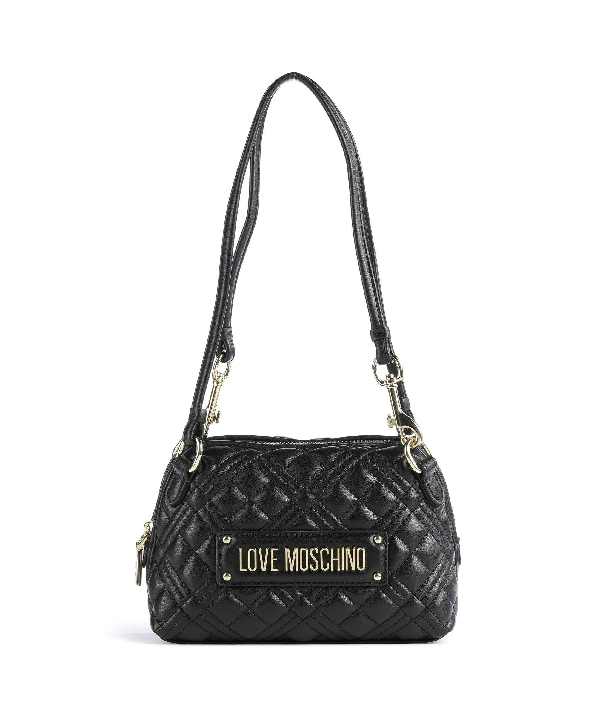  Love Moschino Quilted Borsa a spalla pelle sintetica nero  