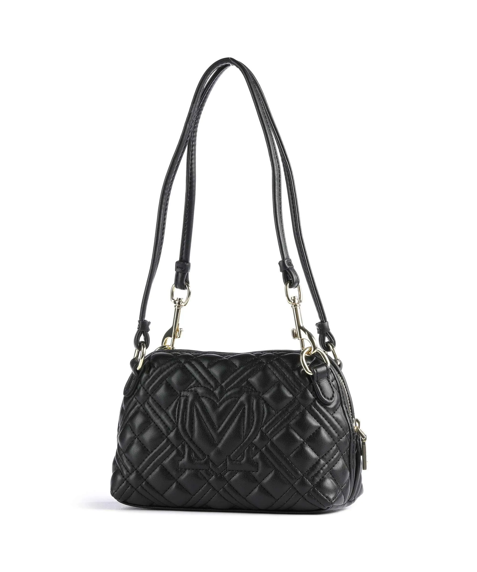  Love Moschino Quilted Borsa a spalla pelle sintetica nero  