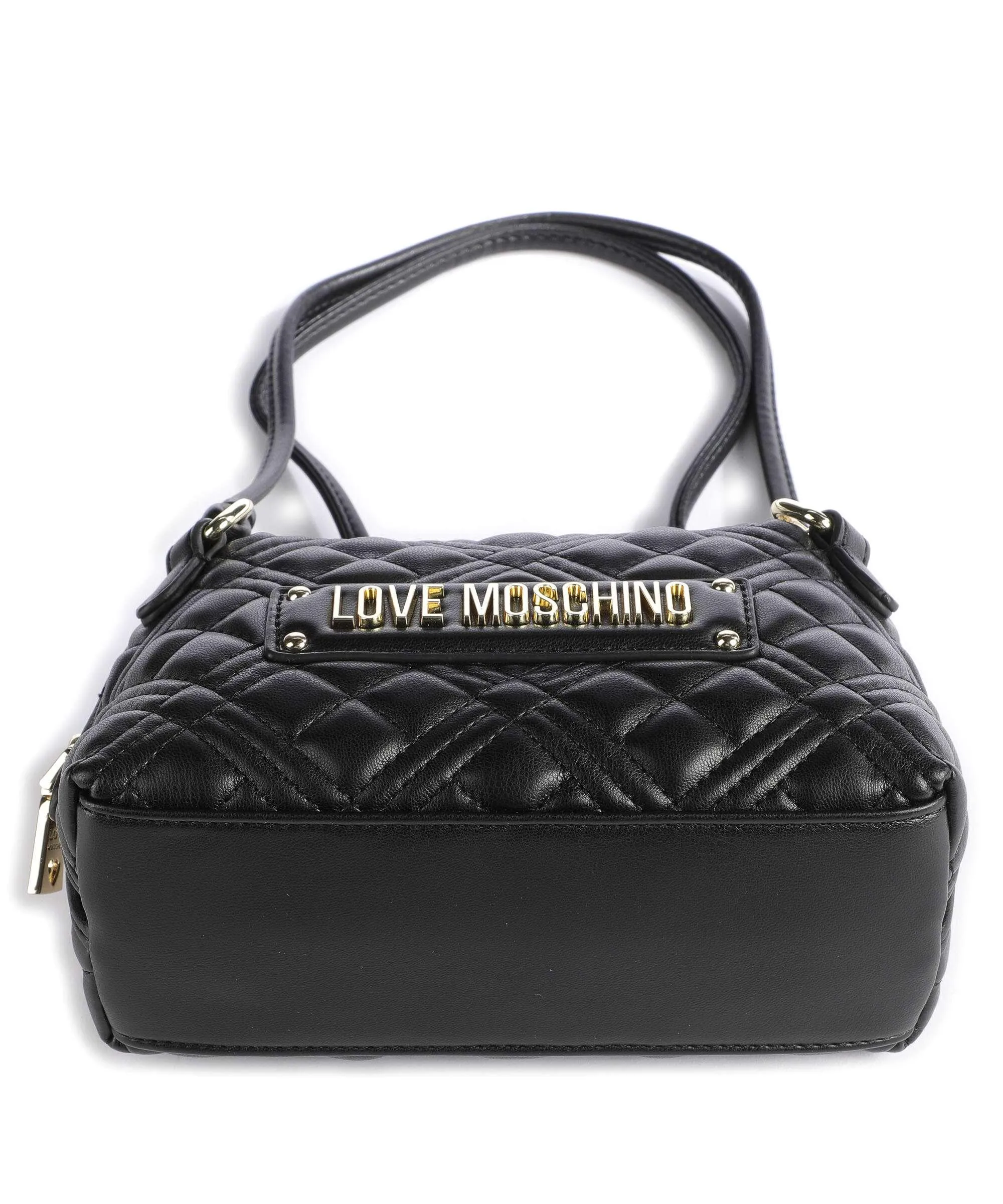  Love Moschino Quilted Borsa a spalla pelle sintetica nero  