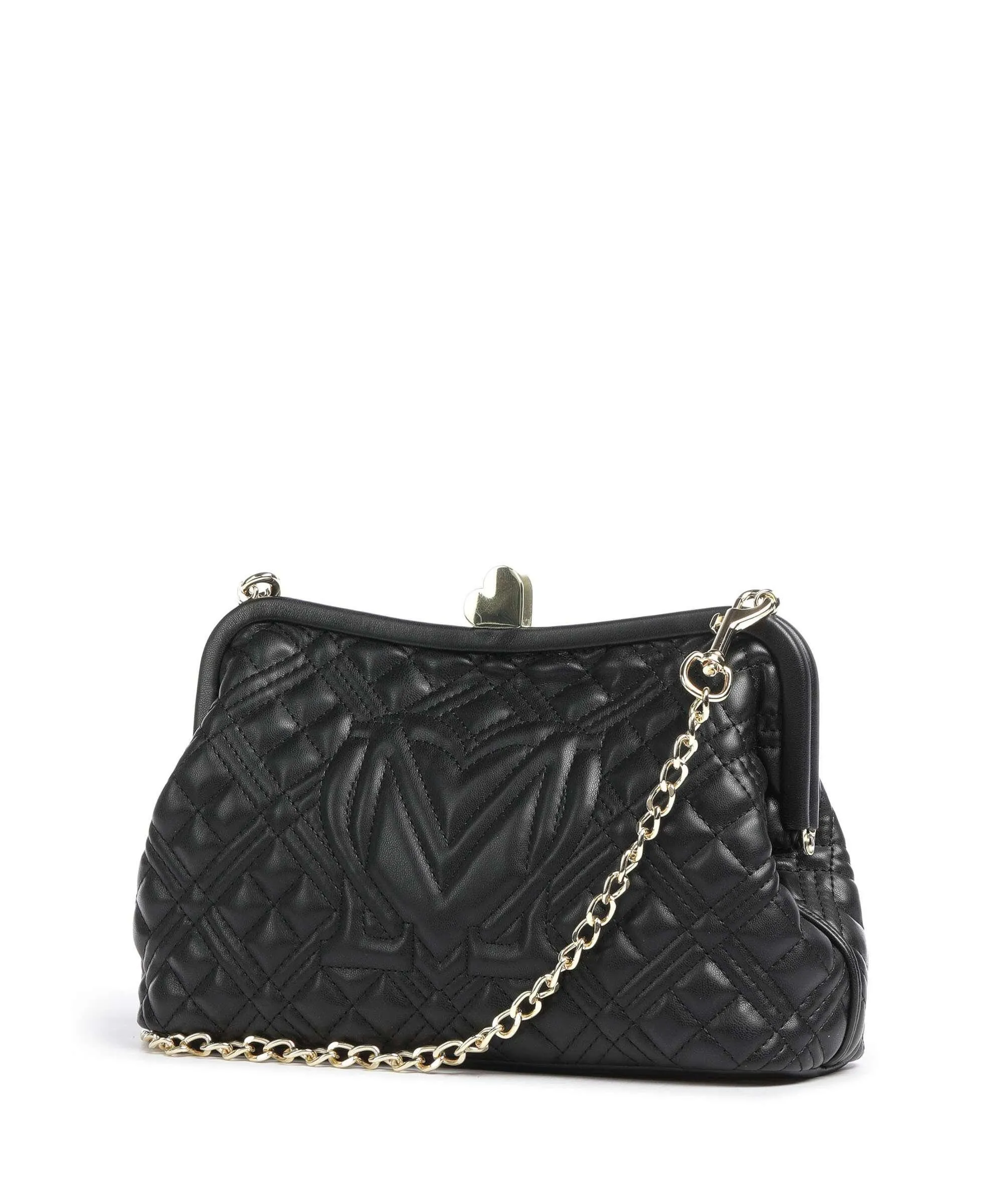  Love Moschino Quilted Borsa a tracolla pelle sintetica nero  