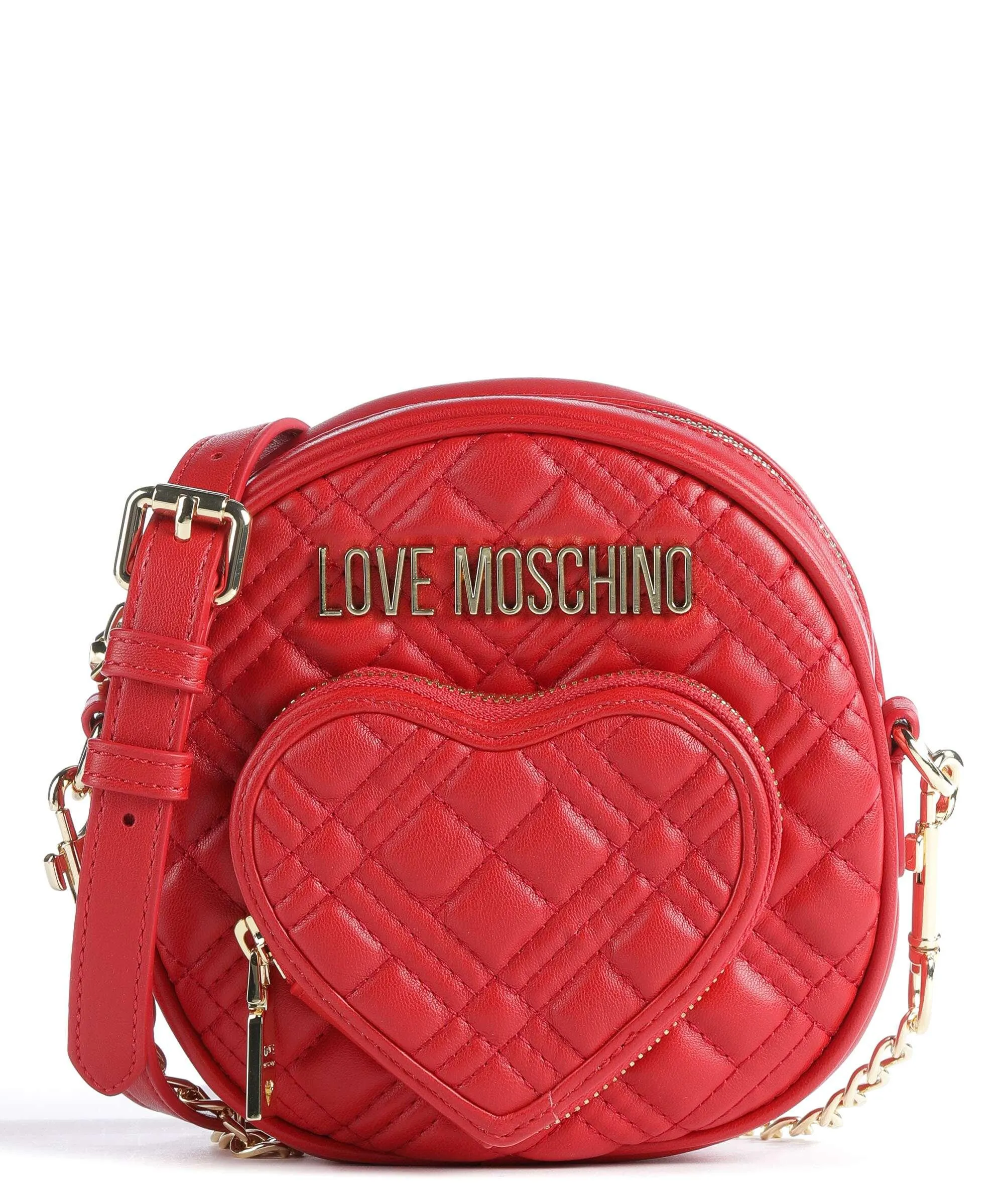  Love Moschino Quilted Borsa a tracolla pelle sintetica rosso  