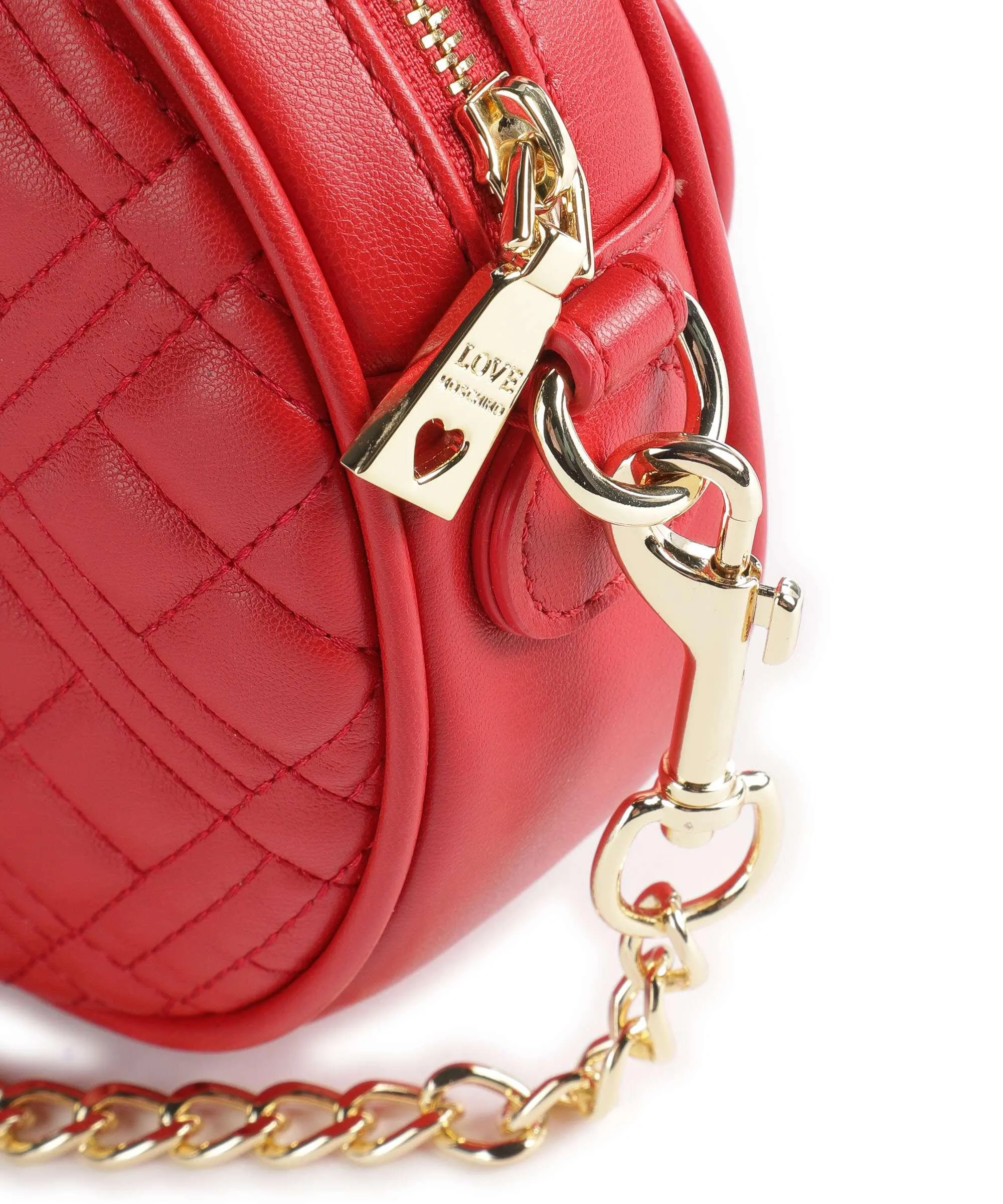  Love Moschino Quilted Borsa a tracolla pelle sintetica rosso  