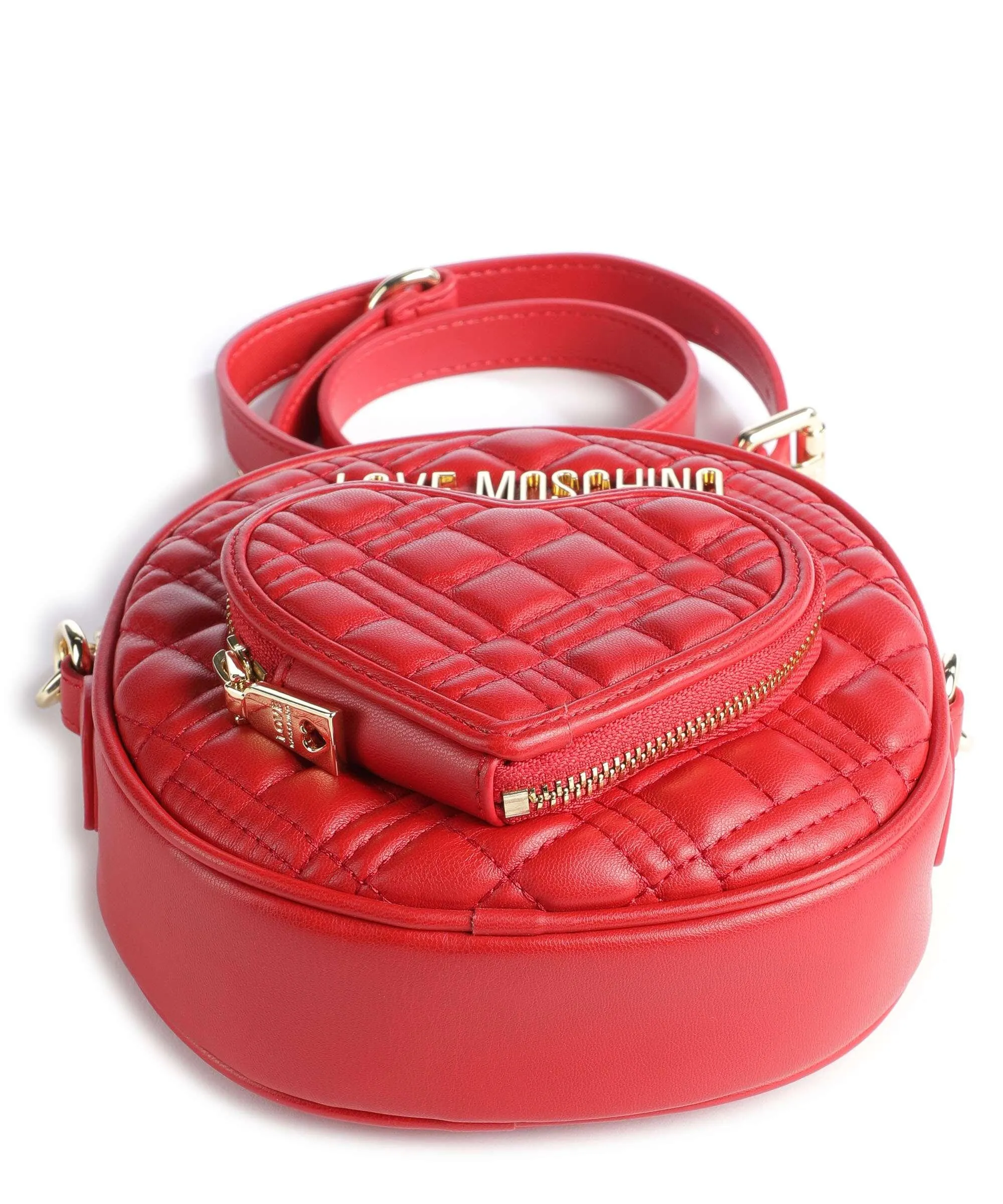  Love Moschino Quilted Borsa a tracolla pelle sintetica rosso  