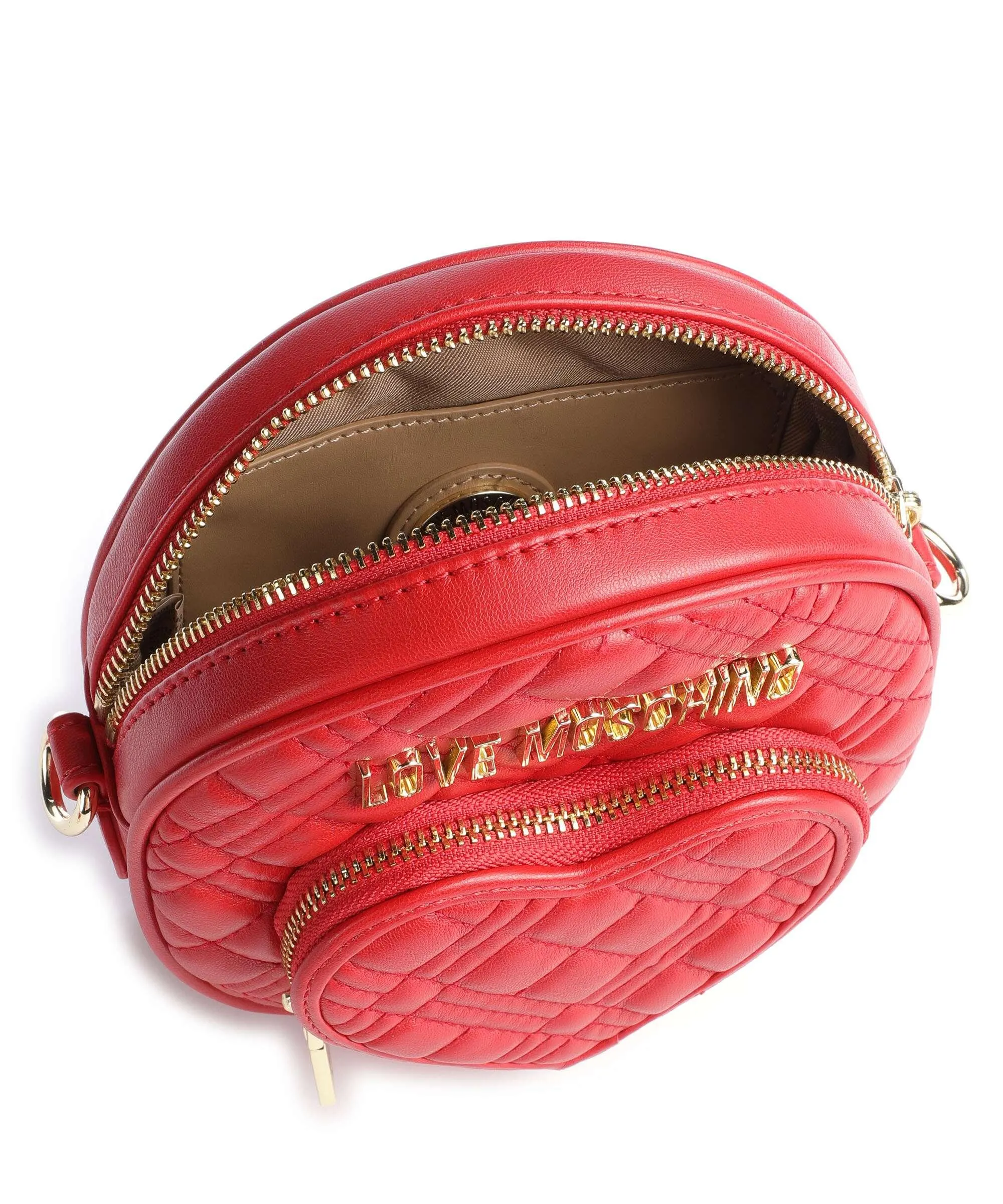  Love Moschino Quilted Borsa a tracolla pelle sintetica rosso  