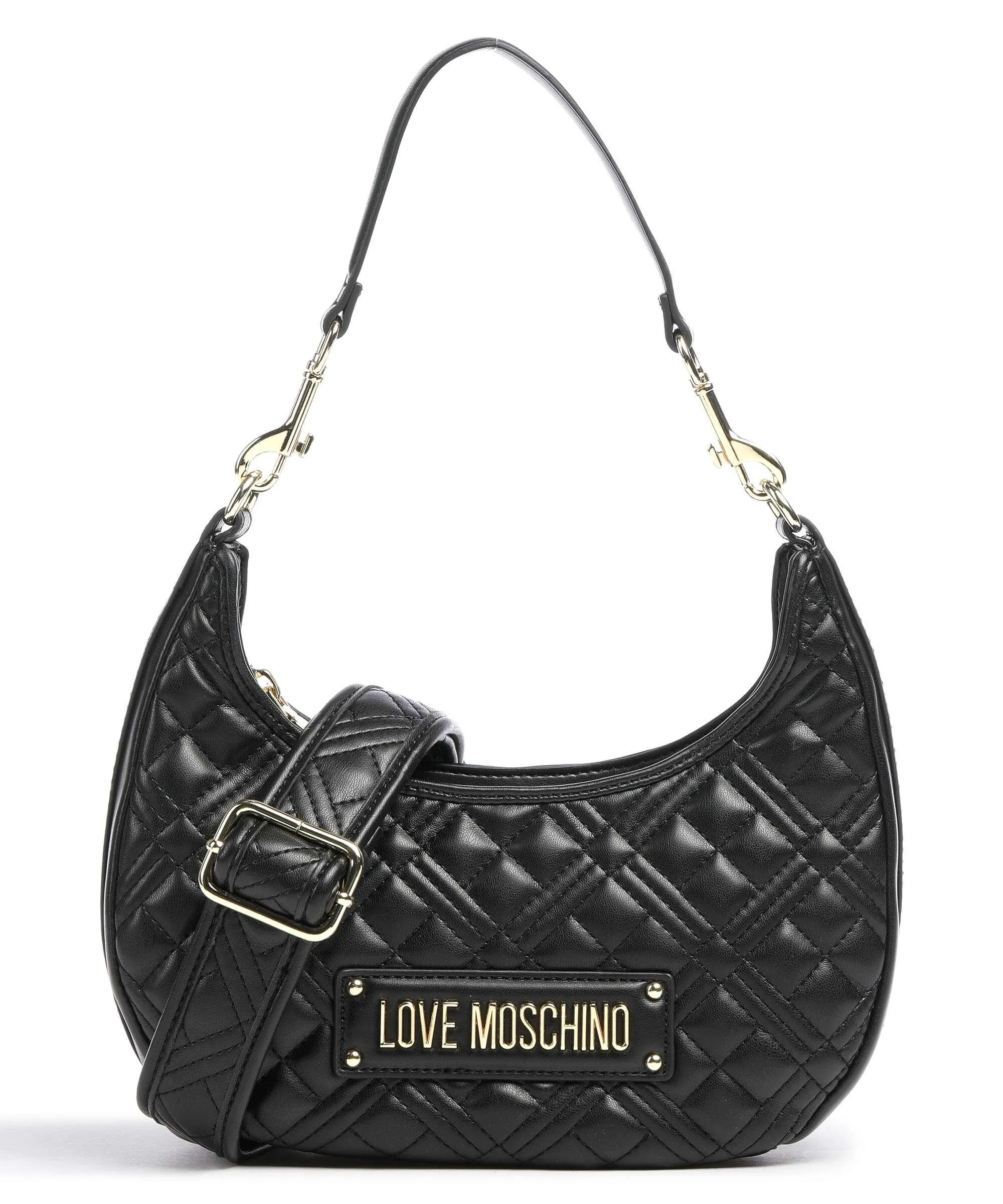 Love Moschino Quilted Borsa hobo pelle sintetica nero  