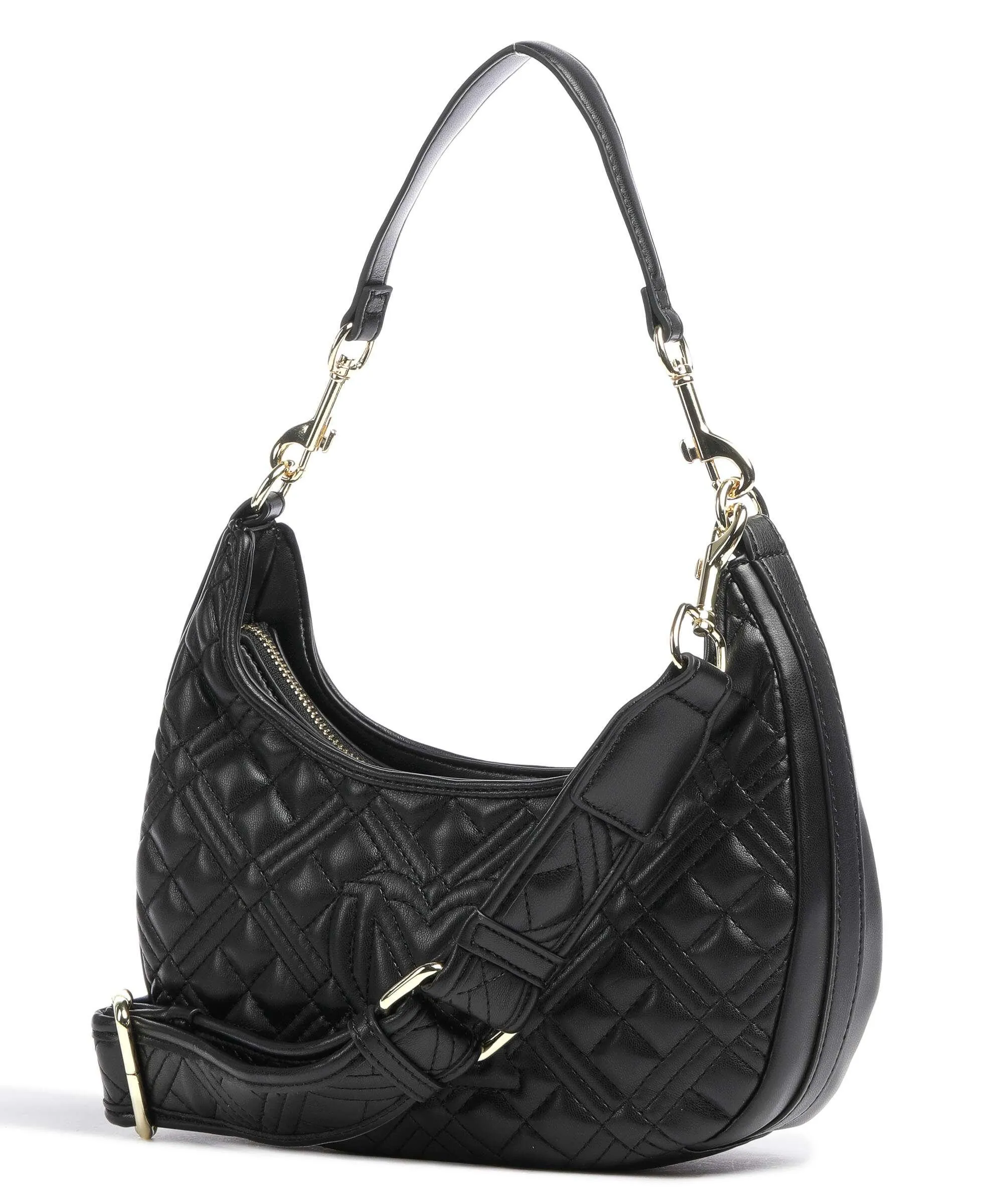  Love Moschino Quilted Borsa hobo pelle sintetica nero  