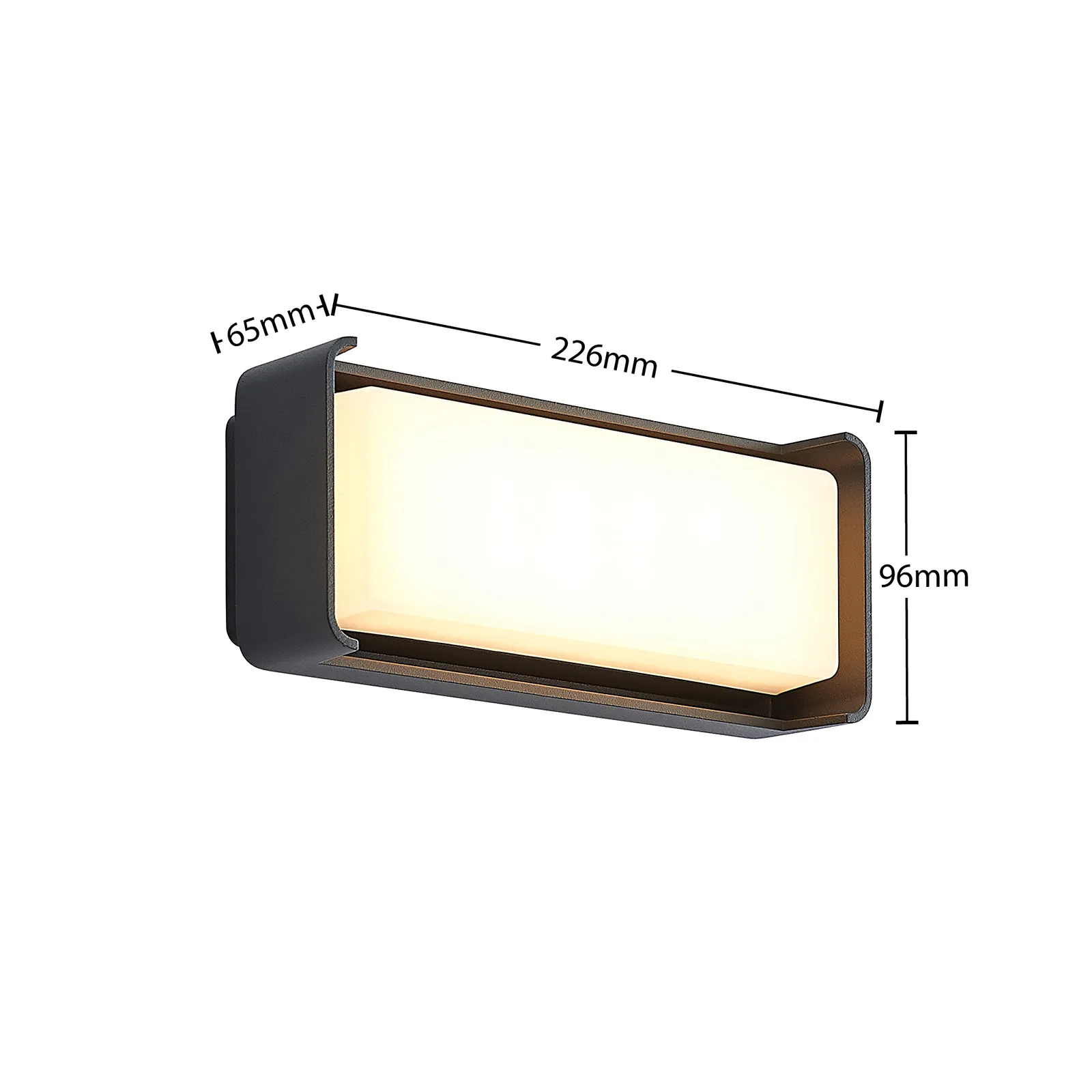 Lucande Applique da esterni LED Babet, antracite