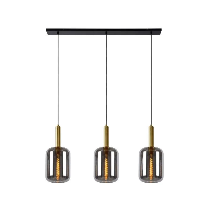 Lucide JOANET Lampada a Sospensione Nero, 3-Luci