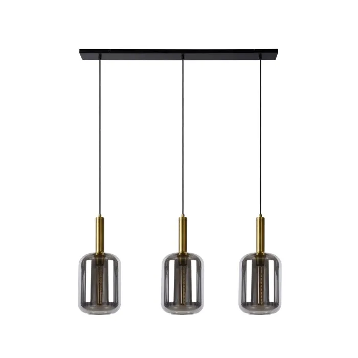 Lucide JOANET Lampada a Sospensione Nero, 3-Luci