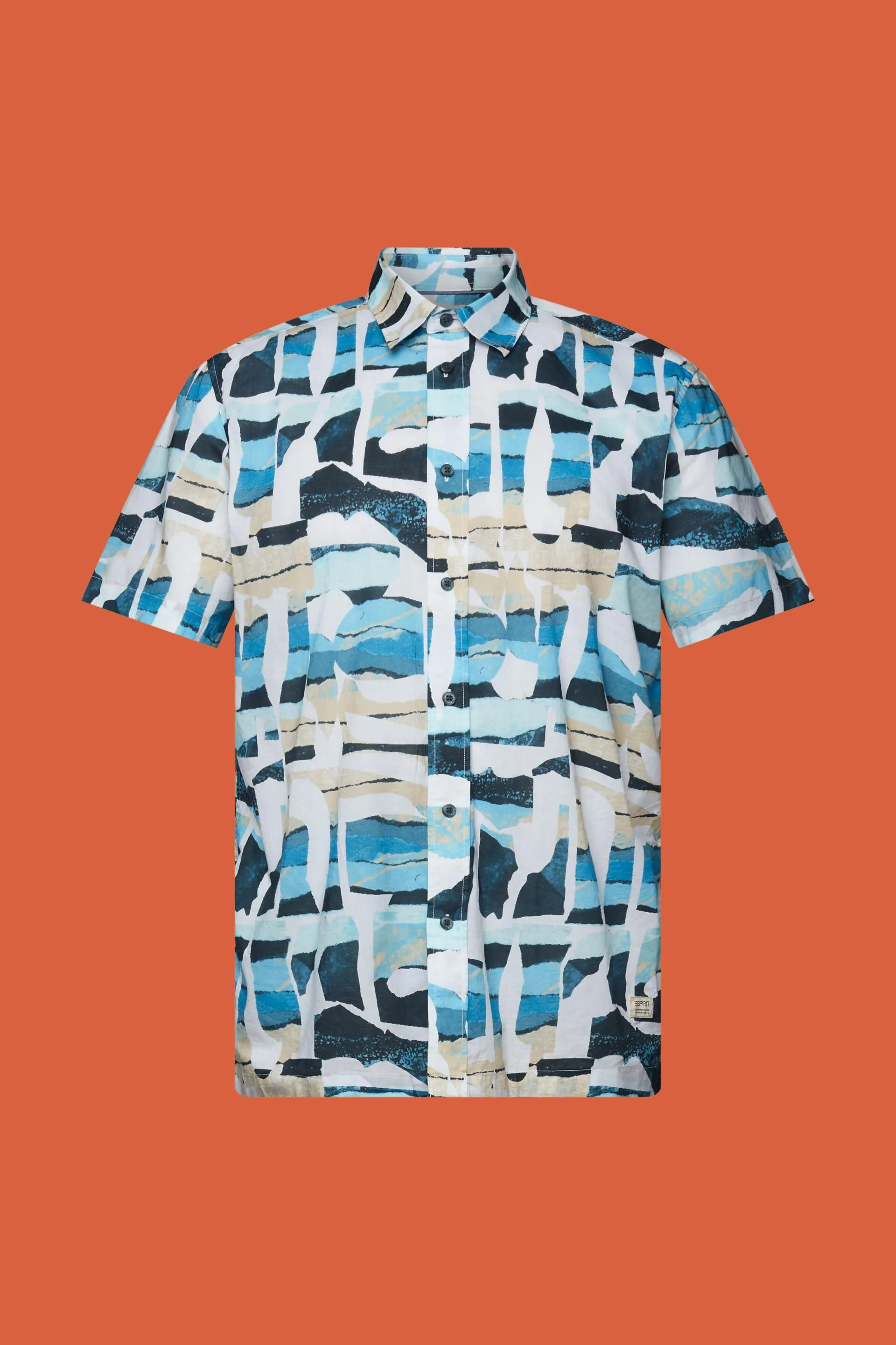 Maglia a fantasia a maniche corte, 100% cotone