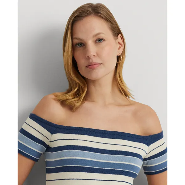 Maglia a righe a spalle scoperte