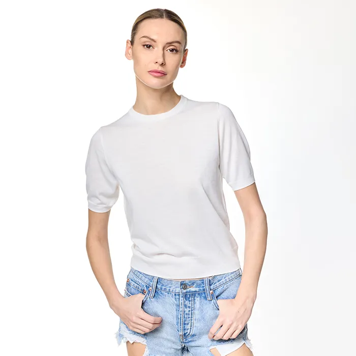 Maglia bianca in tessuto
