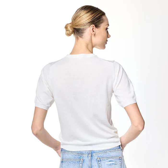 Maglia bianca in tessuto