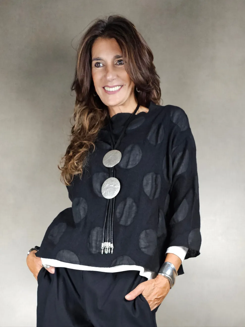 maglia bolle lana vergine 100wv