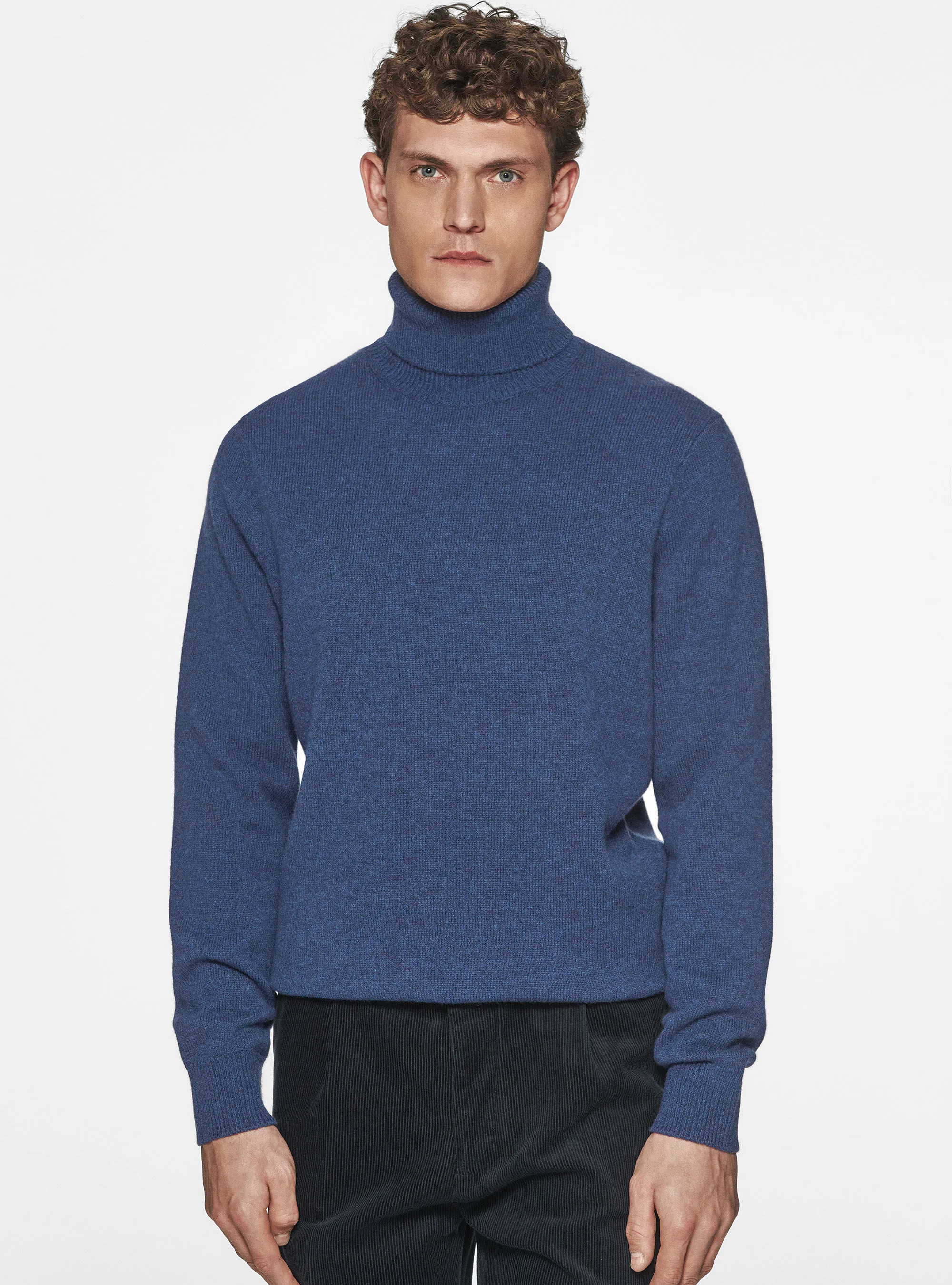 Maglia collo alto in lana merino