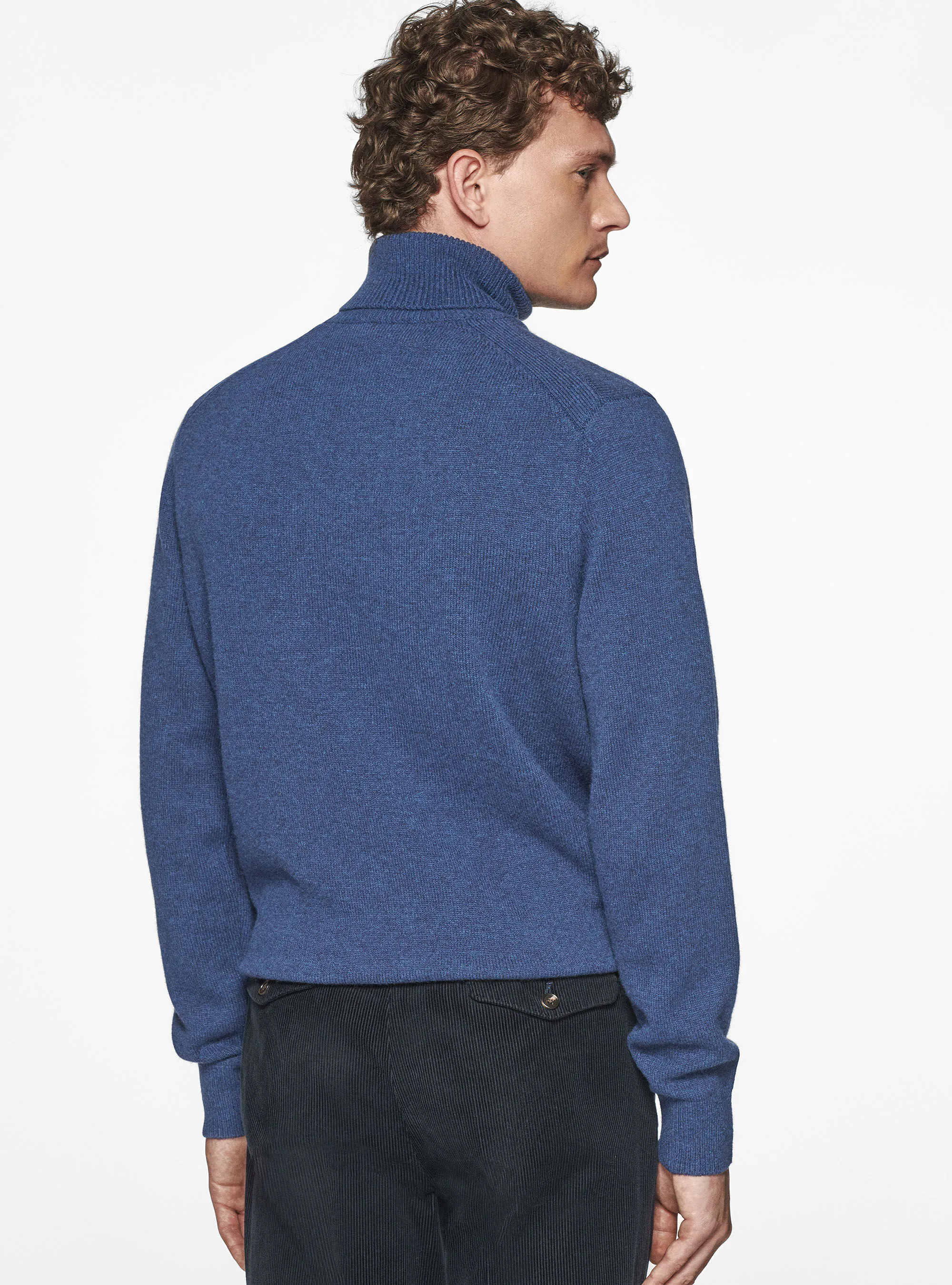 Maglia collo alto in lana merino