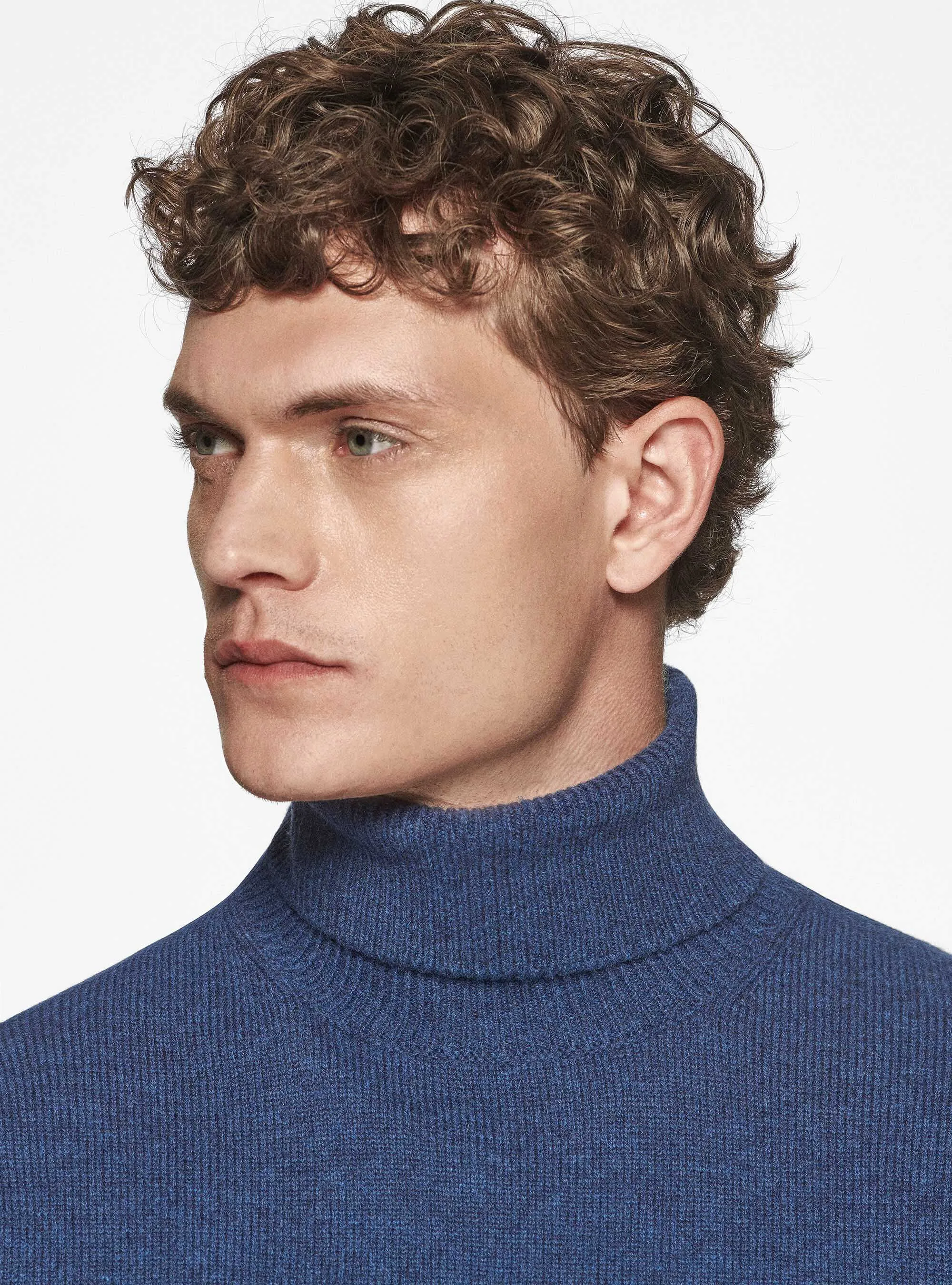 Maglia collo alto in lana merino