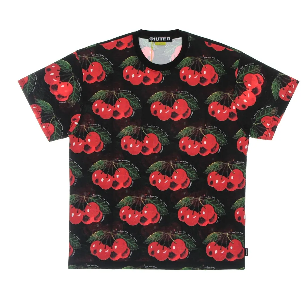 Maglietta Uomo Cherry Allover Tee Black