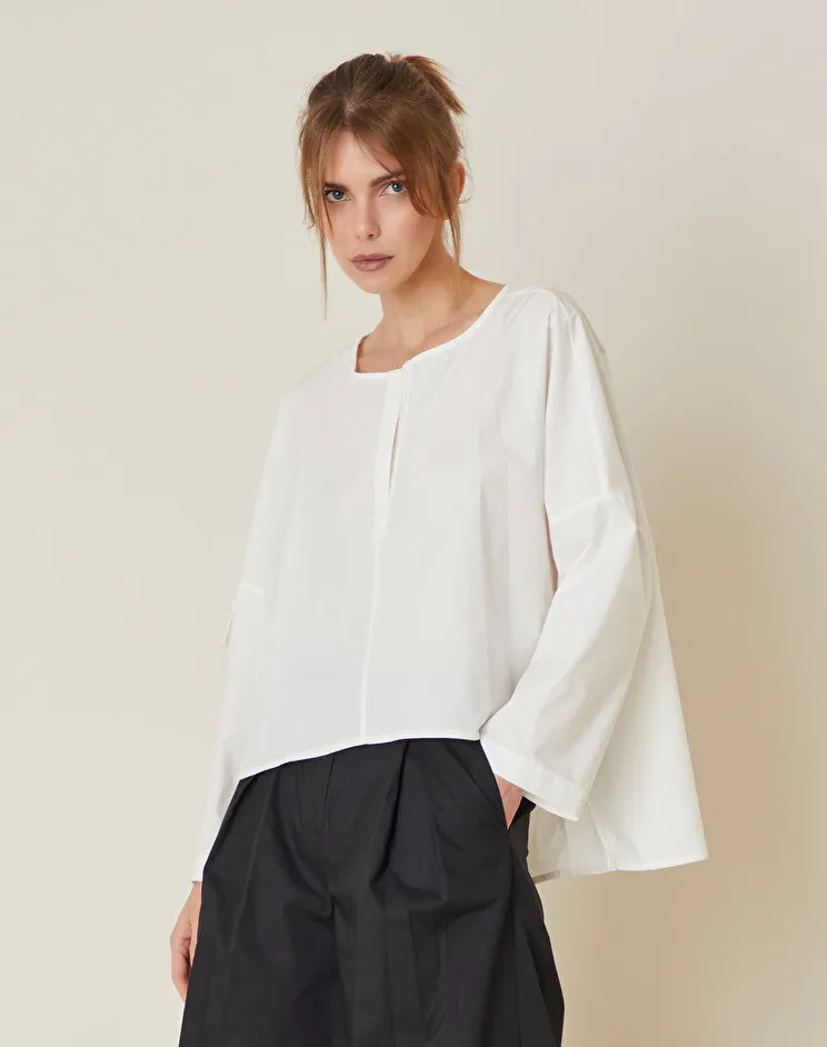 MANILA GRACE Blusa in cotone