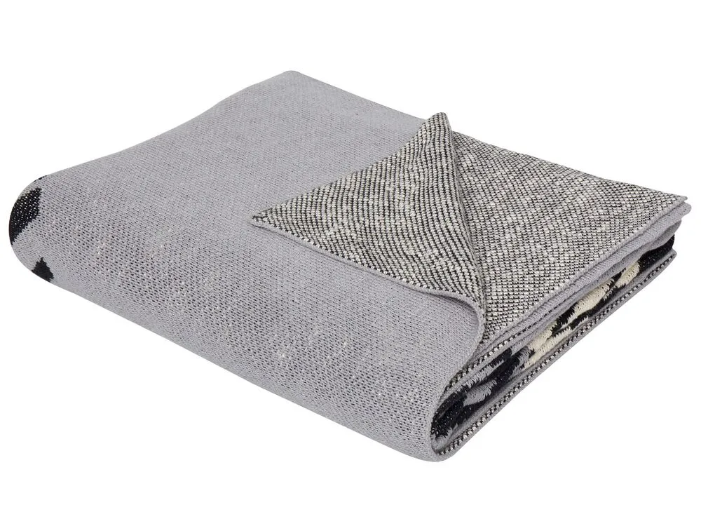 MATTA Cotton Blanket Grey 130 x 170 cm