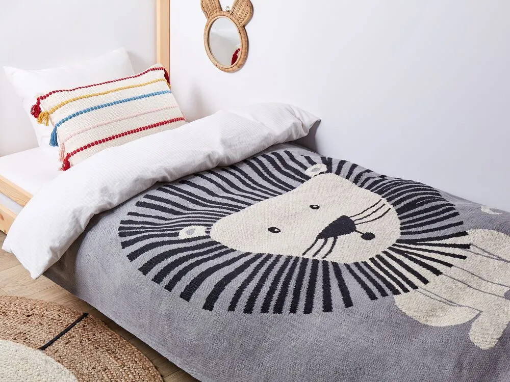MATTA Cotton Blanket Grey 130 x 170 cm