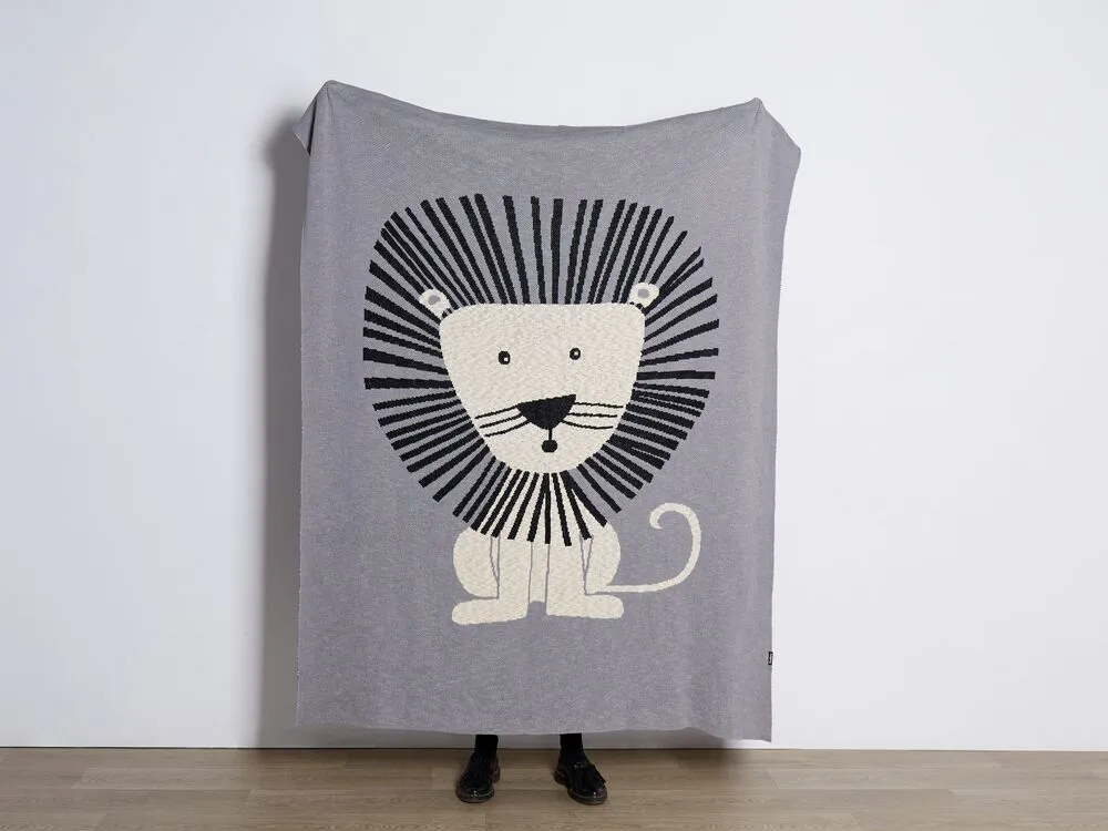 MATTA Cotton Blanket Grey 130 x 170 cm