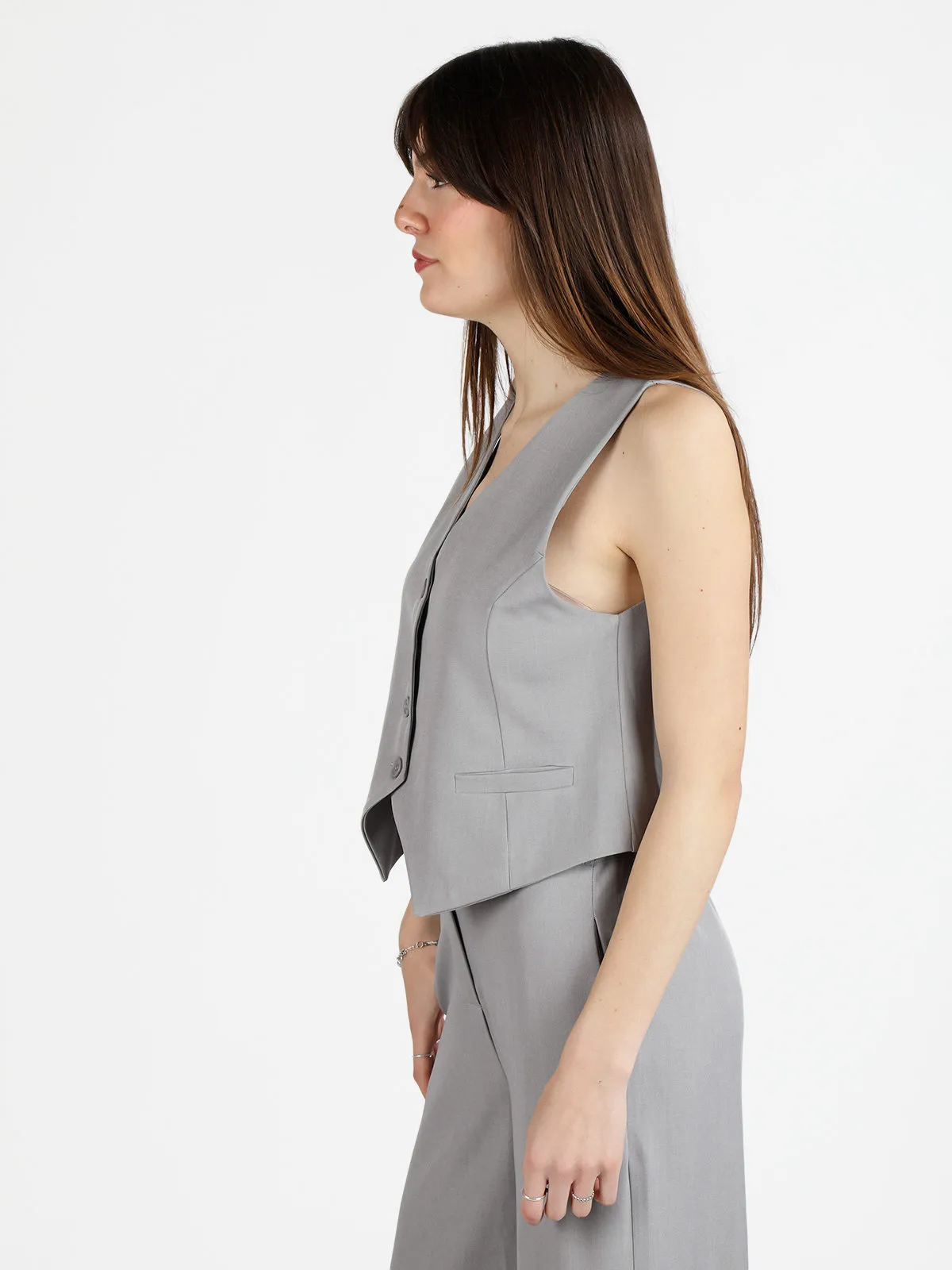 Melitea Gilet femme élégant avec boutons