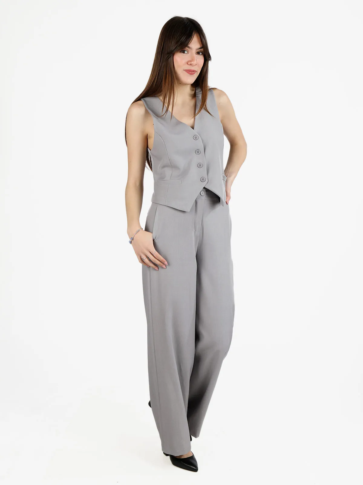Melitea Gilet femme élégant avec boutons