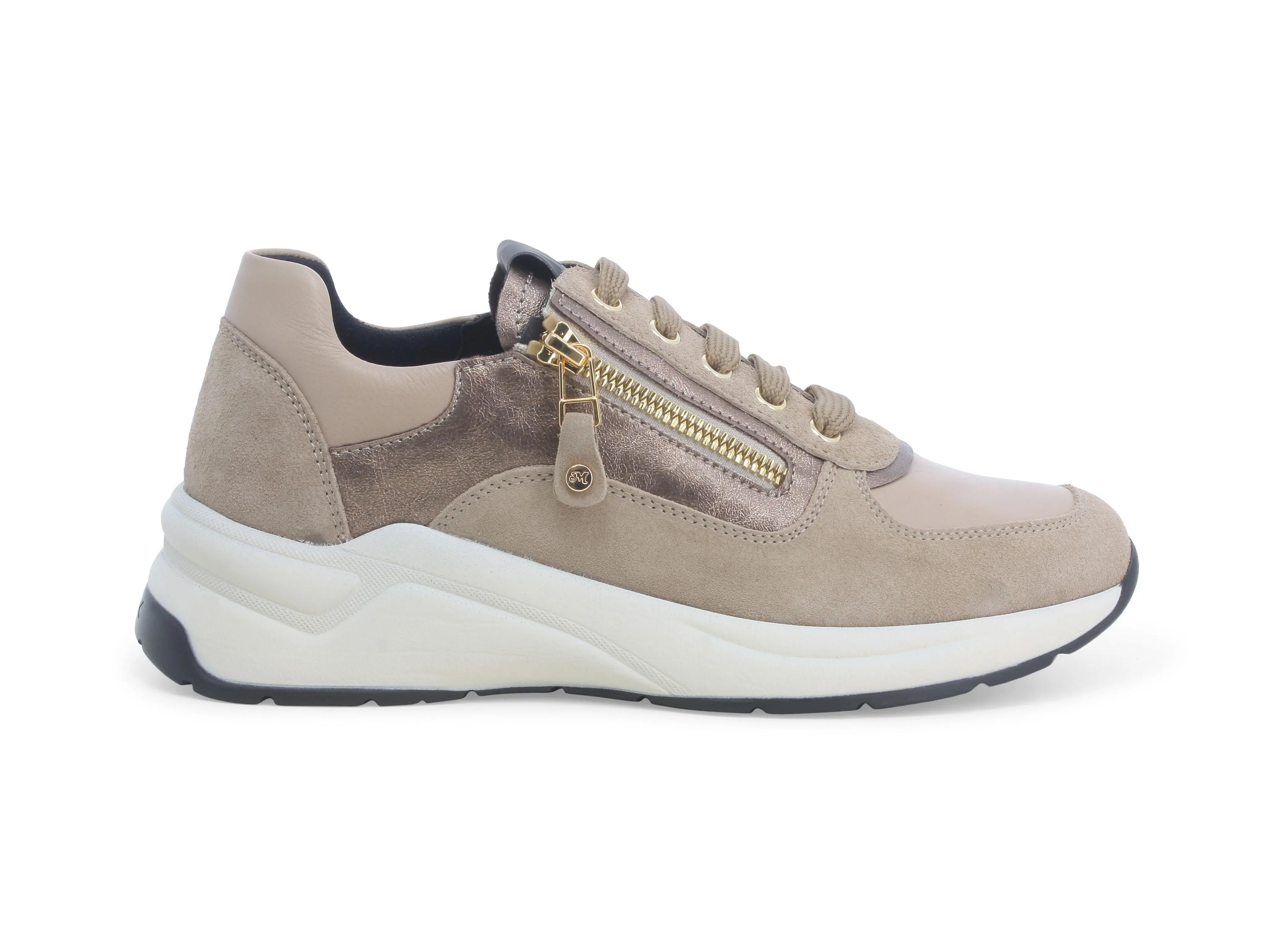 Melluso Sneakers Stringate con Cerniera Lampo Tomaia Pelle