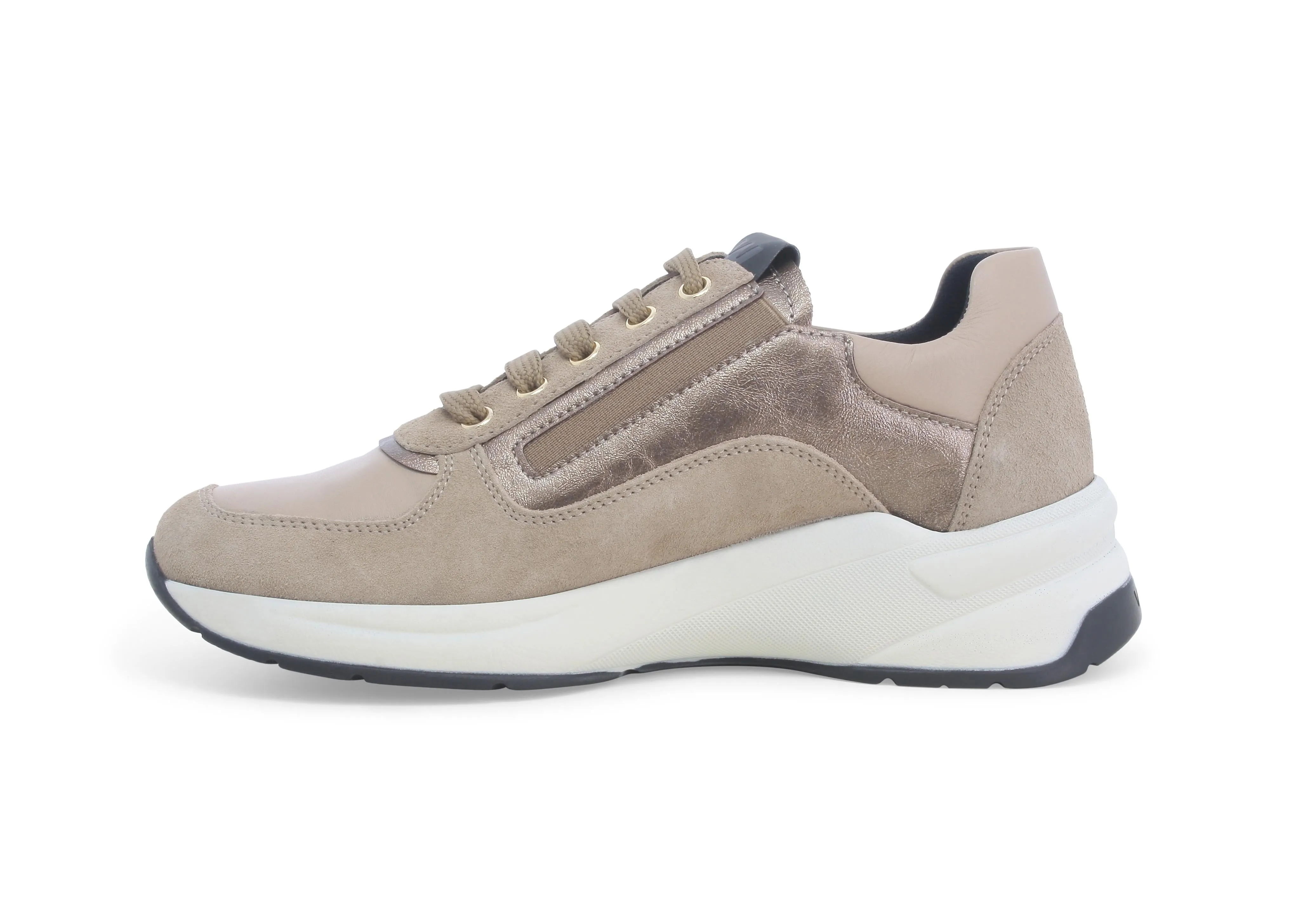 Melluso Sneakers Stringate con Cerniera Lampo Tomaia Pelle
