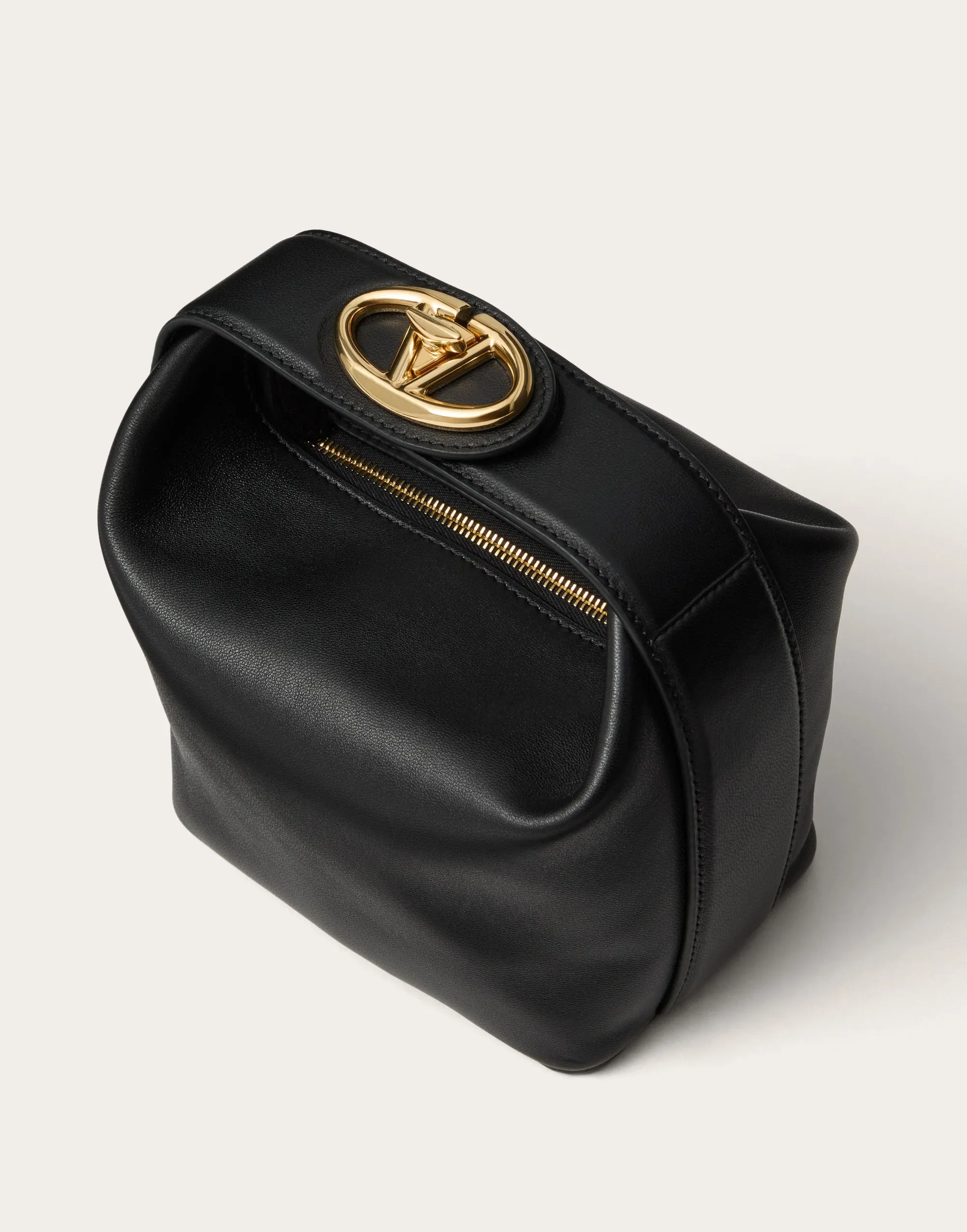 MINI BORSA A MANO VLOGO THE BOLD EDITION IN NAPPA