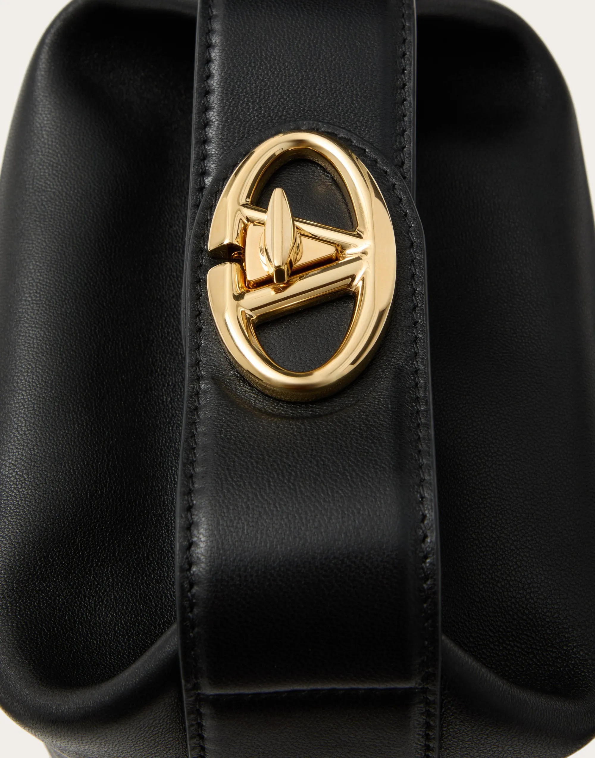 MINI BORSA A MANO VLOGO THE BOLD EDITION IN NAPPA