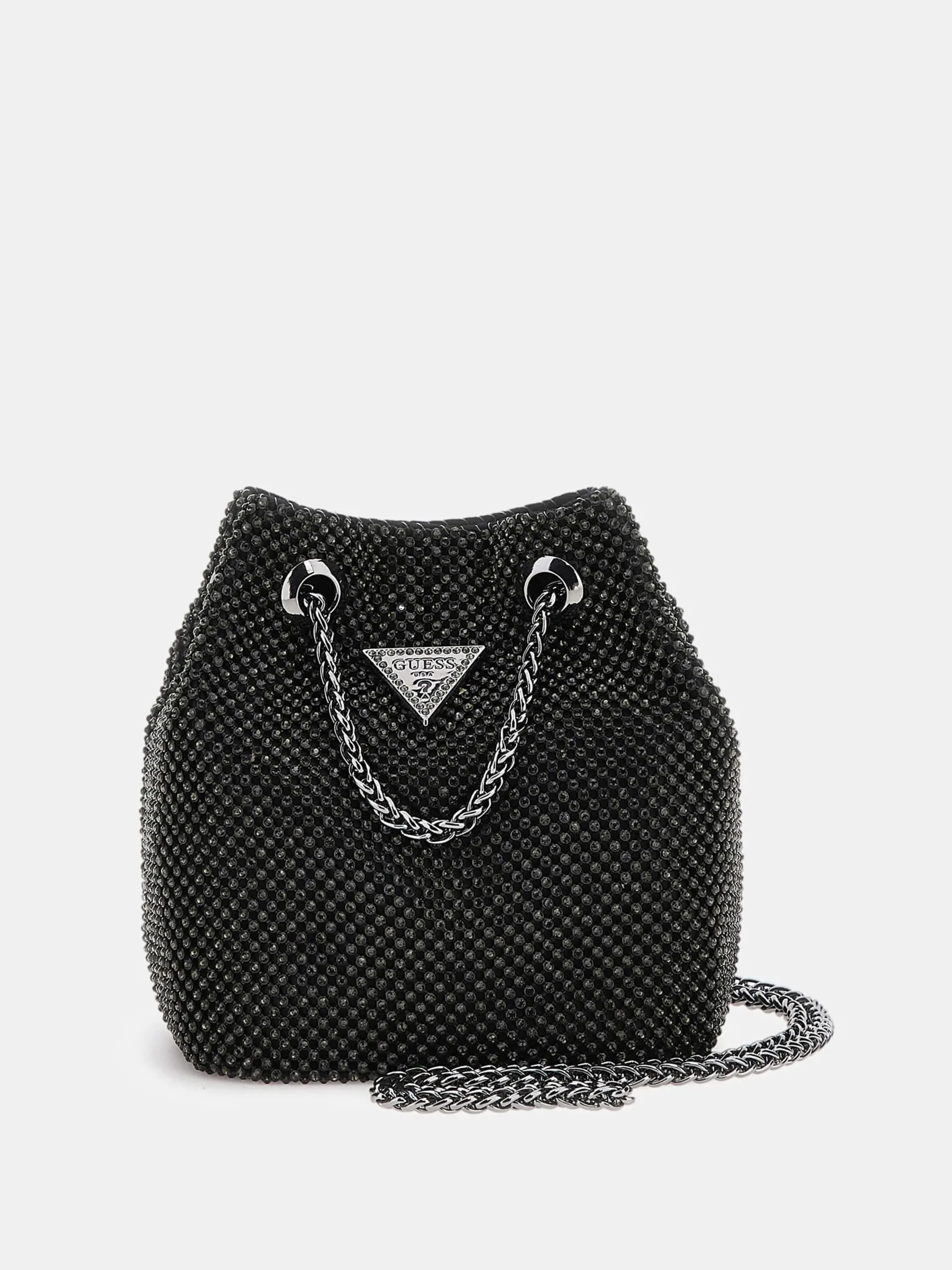 Mini borsa a secchiello lua strass guess