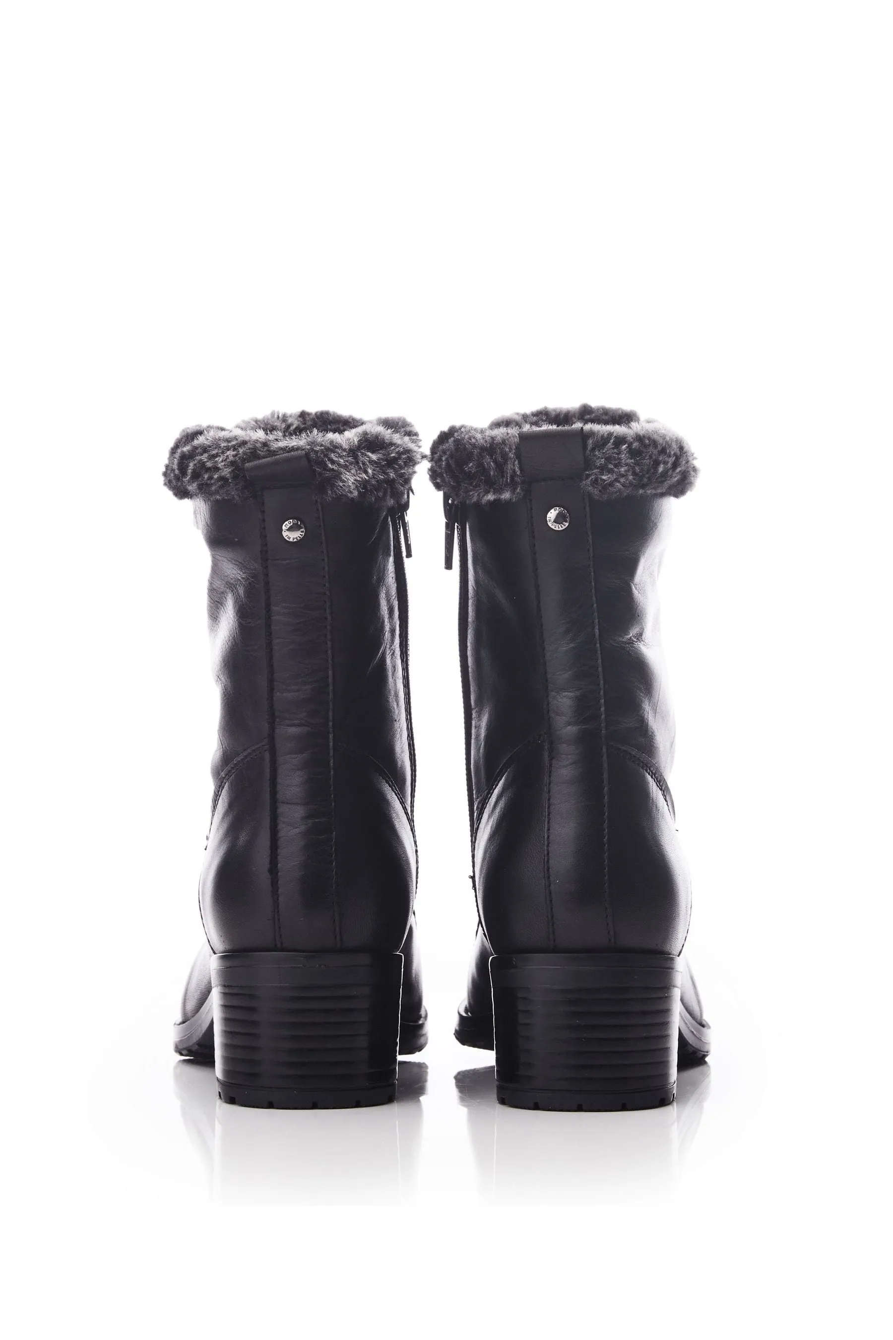 Moda in Pelle - Alpinne - Pizzo Stivali con fodera in pelliccia sintetica