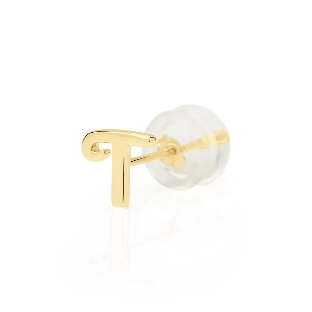 Mono Orecchino Lobo Lettera T Bon Ton Oro Giallo 375/1000 1428136