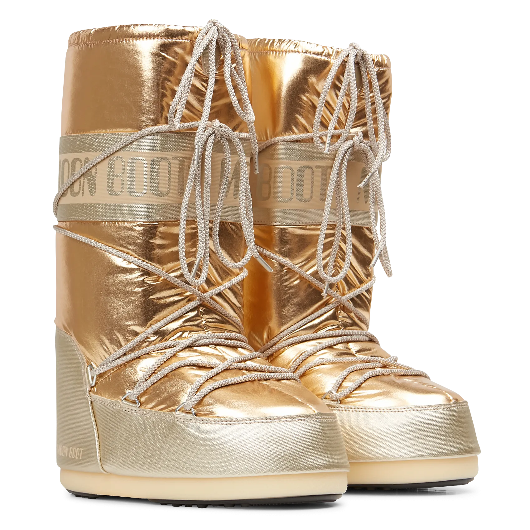  MOON BOOT   ICON MET - Stivali alti metallizzati | Dorato