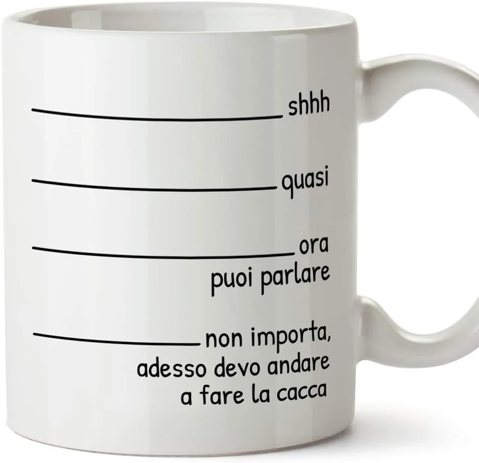 MUGFFINS Tazza DivertentiQuasi Adesso devo andare a fare la cacca - Idee Regali Originali et Divertenti per Uomo e Donna - per l