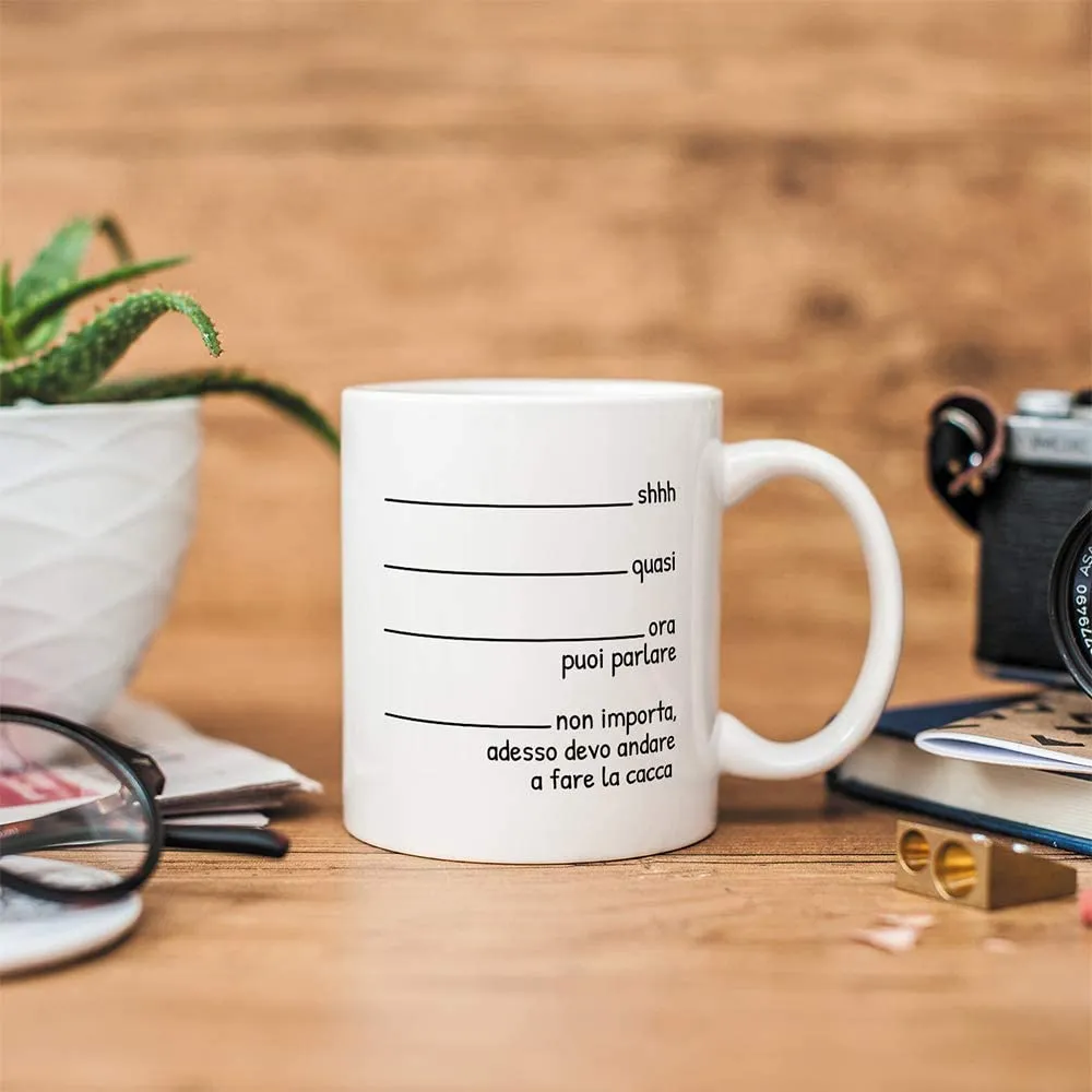 MUGFFINS Tazza DivertentiQuasi Adesso devo andare a fare la cacca - Idee Regali Originali et Divertenti per Uomo e Donna - per l