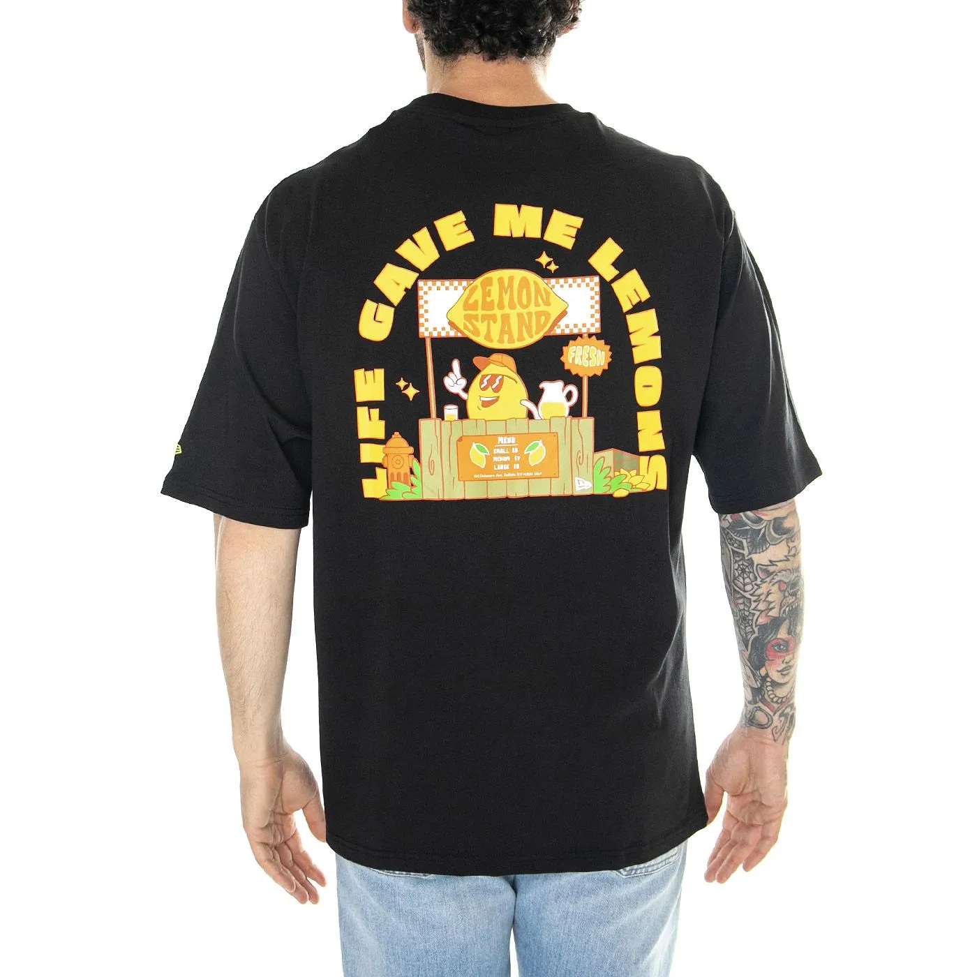 New Era New Era Fruit Graphic Tee Black - Maglietta Girocollo Uomo Nera    
