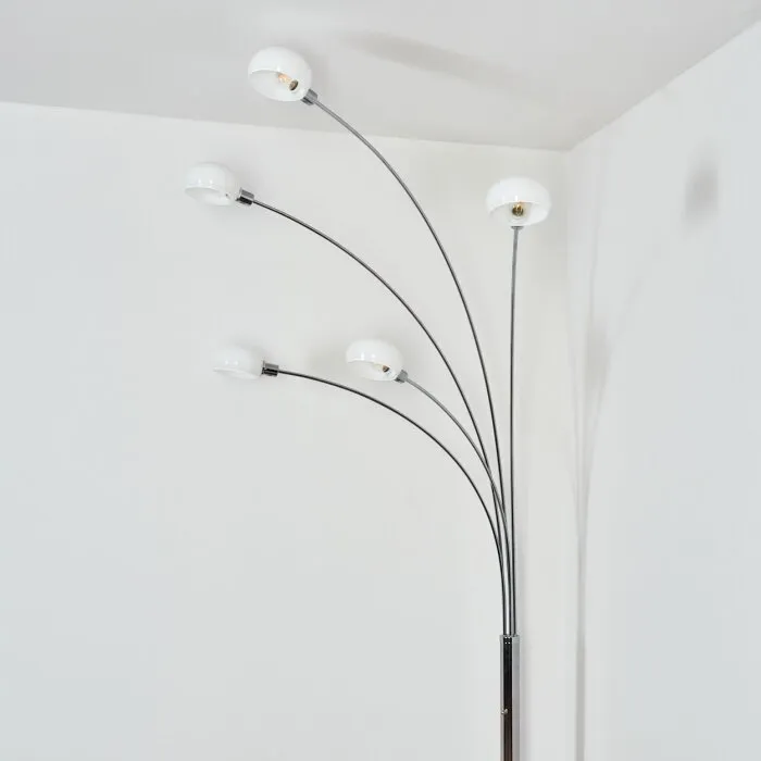 Nikkala Lampada da terra Cromo, Bianco, 5-Luci