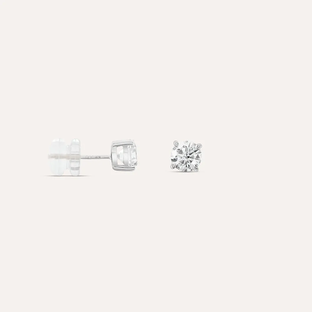 Orecchini Lobo Punto Luce Claire Oro Bianco 375/1000 Cubic Zirconia Bianco 1412168