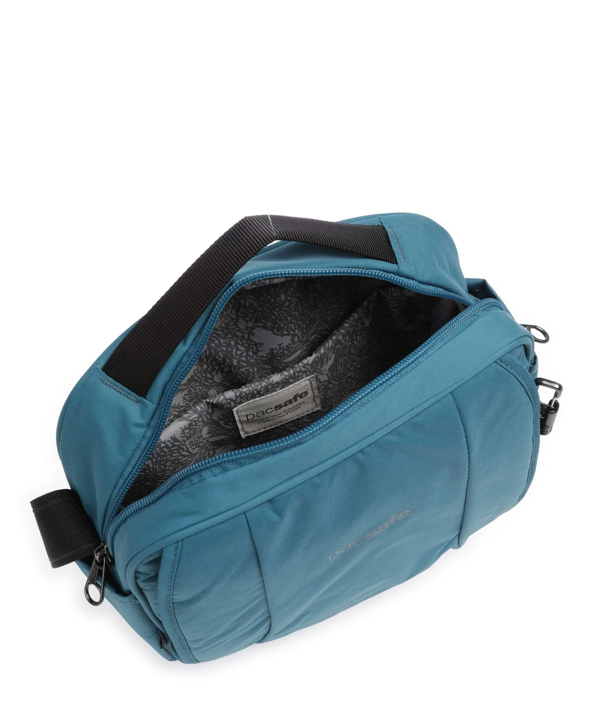  Pacsafe LS 200 Borsa a spalla econyl nylon petrol  