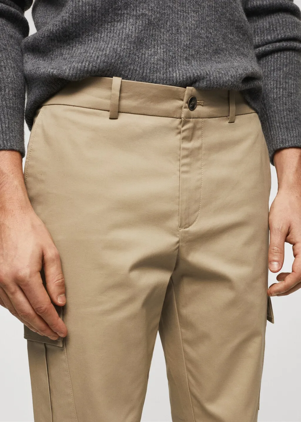 Pantaloni cargo cotone