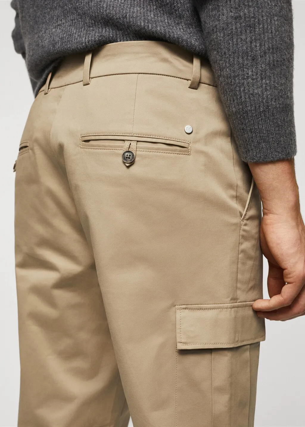 Pantaloni cargo cotone