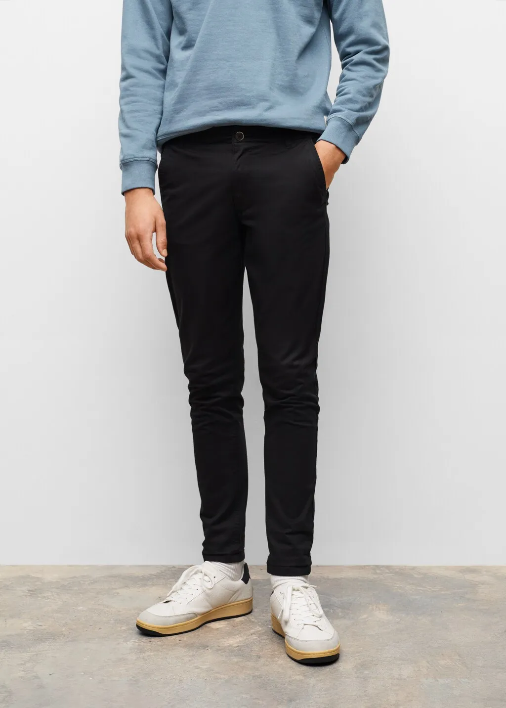 Pantaloni chino cotone