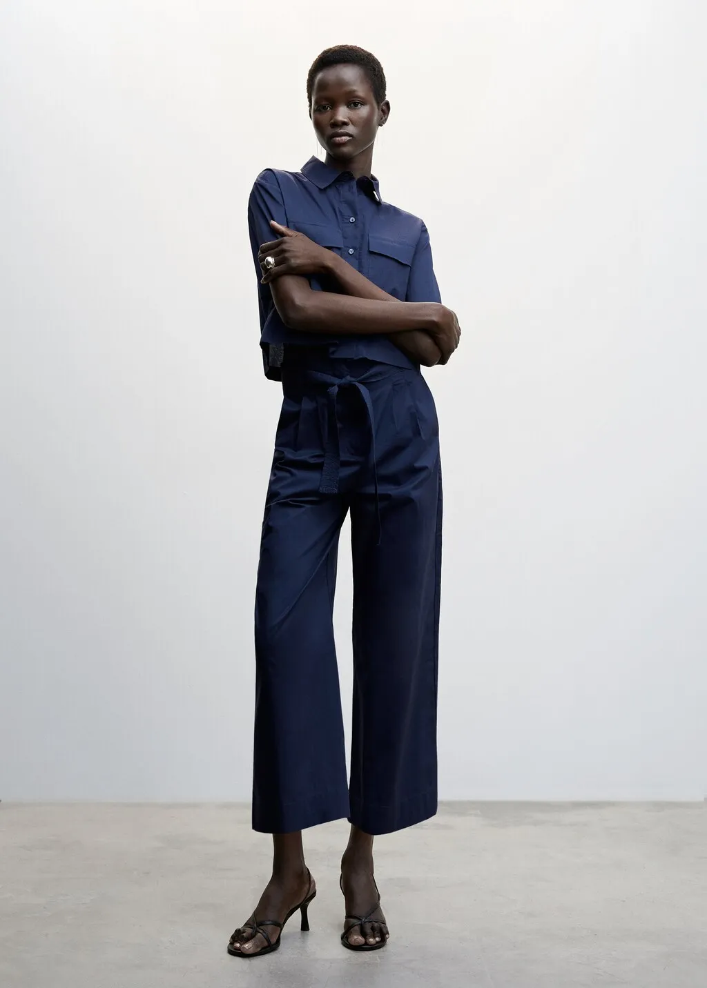 Pantaloni culotte pinces