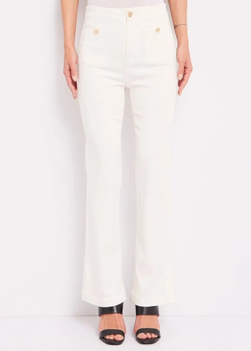 Pantaloni flare cropped