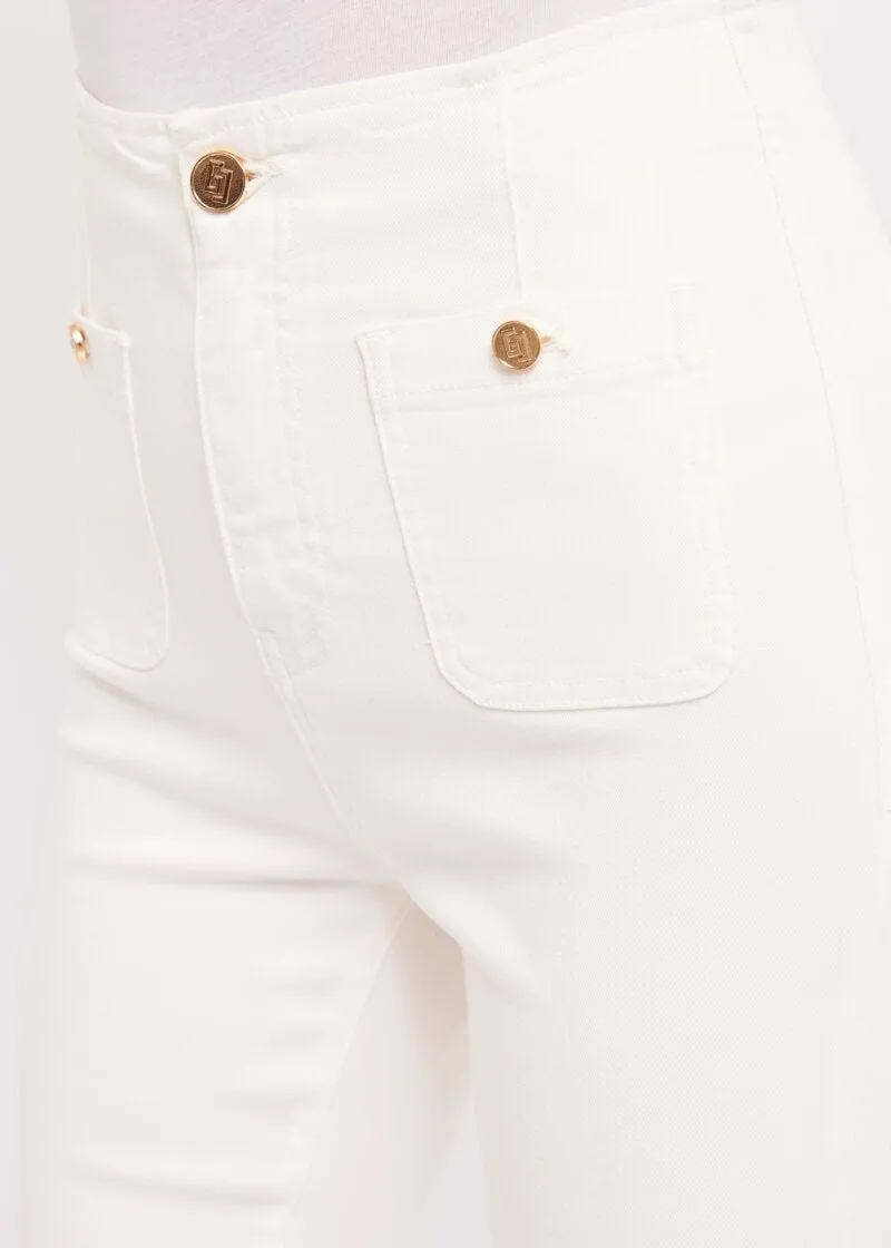 Pantaloni flare cropped