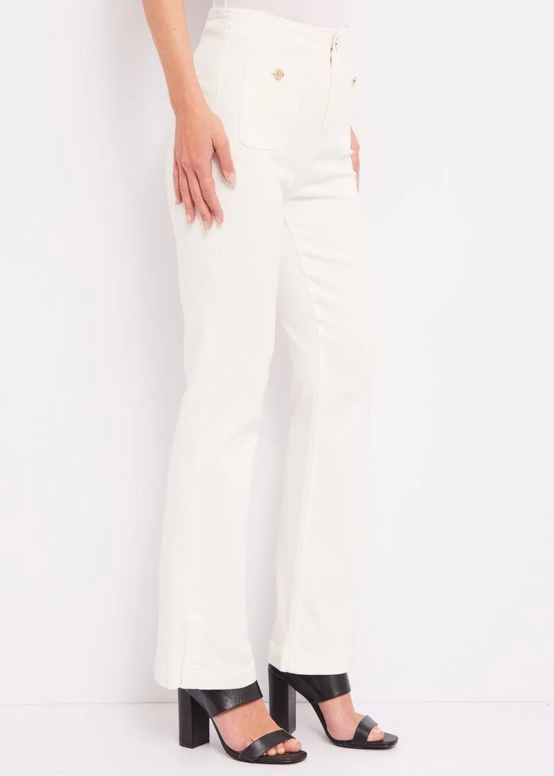 Pantaloni flare cropped