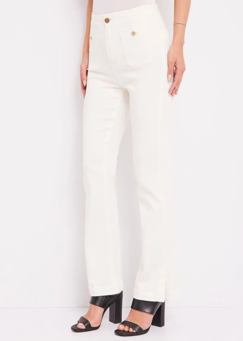 Pantaloni flare cropped